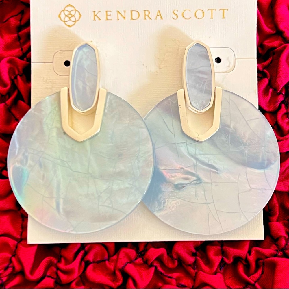 Kendra Scott Didi Earrings -Silver/Blue MOP